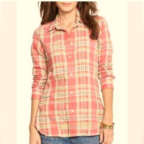 Ralph Lauren 209596689001 Plaid-Multi Soft Cotton Button-Down Shirt - Picture 1 of 6